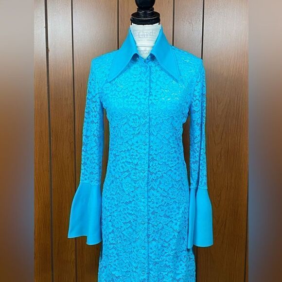 Proenza Schouler floral lace shirtdress size 4 - Picture 7 of 15